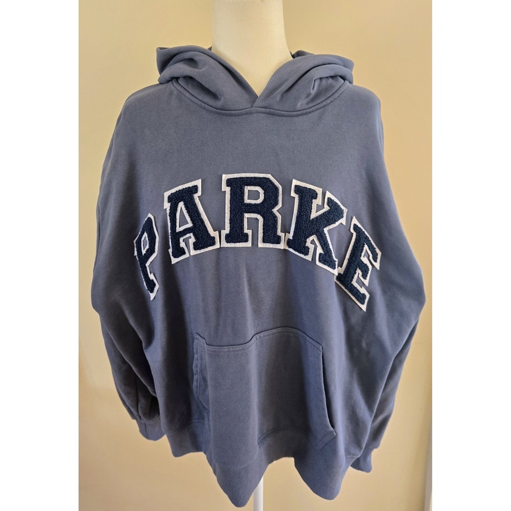 PARKE Varsity Hoodie Sweatshirt Woman's XXL Periwinkle Blue